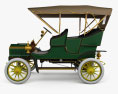 Ford Model F Touring 1905 3d model side view