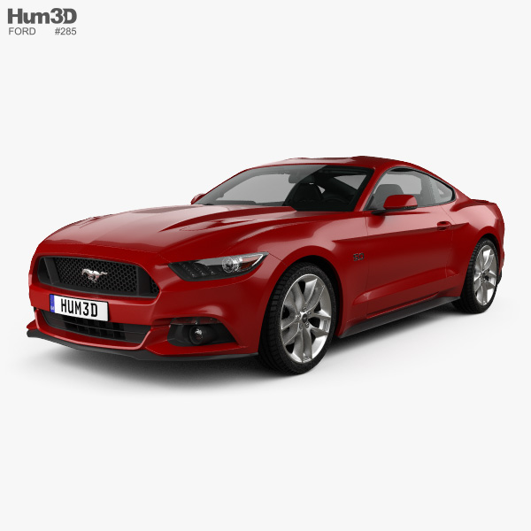 Ford Mustang GT mit Innenraum 2015 3D-Modell
