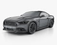Ford Mustang GT with HQ interior 2018 3d model wire render