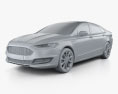 Ford Mondeo (Fusion) Vignale 2018 3d model clay render