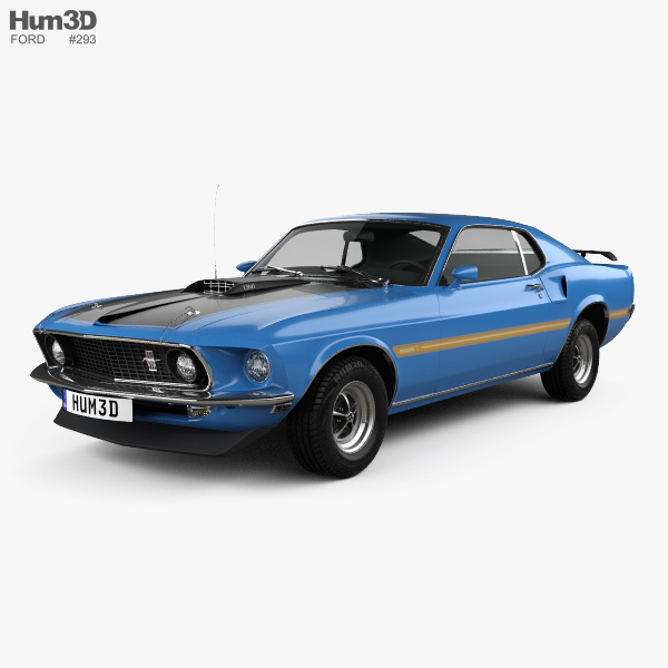 Ford Mustang Mach 1 351 1969 3D 모델 