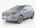 Ford Kuga 2019 3d model clay render