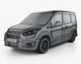 Ford Tourneo Connect SWB 2016 3d model wire render