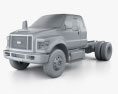 Ford F-650 / F-750 Super Cab Chassis 2019 3d model clay render