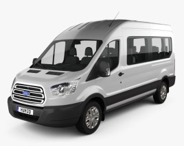 Ford Transit Carrinha de Passageiros L2H3 2012 Modelo 3d