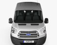 Ford Transit 승객용 밴 L2H3 2017 3D 모델  front view