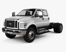 Ford F-650 / F-750 Crew Cab Chassis 2019 3D model