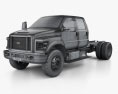 Ford F-650 / F-750 Crew Cab Chassis 2019 3d model wire render