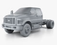 Ford F-650 / F-750 Crew Cab Chassis 2019 3d model clay render