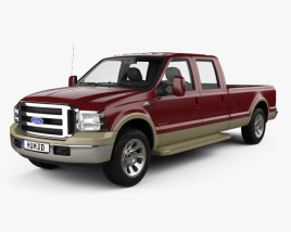 Ford F-350 Super Crew Cab King Ranch 2007 3D 모델 