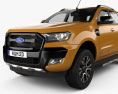 Ford Ranger ダブルキャブ Wildtrak 2016 3Dモデル