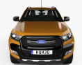 Ford Ranger Double Cab Wildtrak 2019 3d model front view