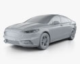 Ford Fusion (Mondeo) Sport 2018 3d model clay render