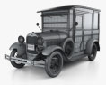 Ford Model A Delivery Truck 1931 Modelo 3d wire render