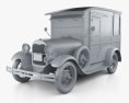 Ford Model A Delivery Truck 1931 3d model clay render