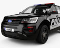 Ford Explorer Police Interceptor Utility with HQ interior 2019 3d model