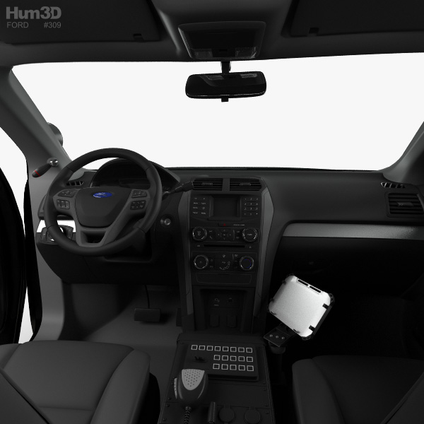 Ford Explorer Police Interceptor Utility With Hq Interior 16 3d Model Vehicles On Hum3d