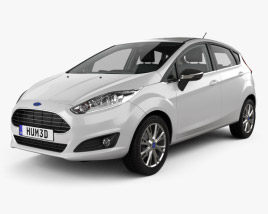 Ford Fiesta 5门 带内饰 2013 3D模型