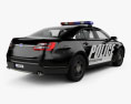 Ford Taurus 警察 Interceptor セダン HQインテリアと 2013 3Dモデル 後ろ姿