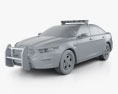 Ford Taurus 警察 Interceptor セダン HQインテリアと 2013 3Dモデル clay render