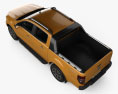 Ford Ranger ダブルキャブ Wildtrak HQインテリアと 2016 3Dモデル top view