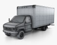 Ford E350 Box Truck 1993 3d model wire render