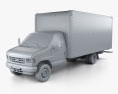 Ford E350 Box Truck 1993 3d model clay render