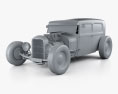 Ford Model A Hot Rod 2016 Modelo 3D clay render