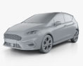 Ford Fiesta ST-Line 2017 3D 모델  clay render