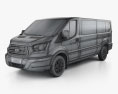 Ford Transit Carrinha de Passageiros L2H1 2012 Modelo 3d wire render