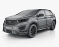 Ford Edge Vignale 2019 3d model wire render