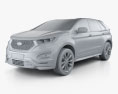 Ford Edge Vignale 2019 3d model clay render