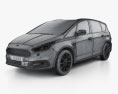 Ford S-Max Vignale 2019 3d model wire render