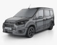 Ford Tourneo Connect SWB XLT 2019 3d model wire render