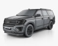 Ford Expedition MAX Platinum 2020 3D-Modell wire render