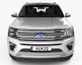 Ford Expedition MAX Platinum 2020 Modelo 3d vista de frente