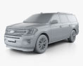 Ford Expedition MAX Platinum 2020 3D-Modell clay render