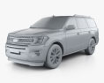 Ford Expedition Platinum 2020 3d model clay render