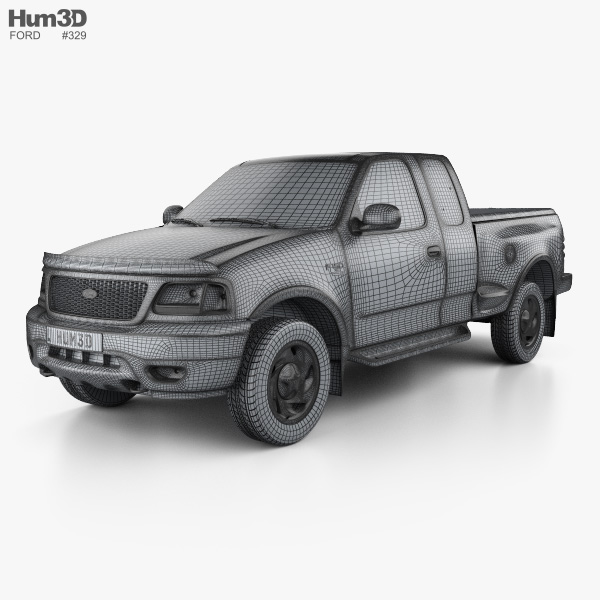 Ford F 150 Club Cab Flareside Xlt 03 3d Model Vehicles On Hum3d