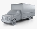 Ford E-350 Box Truck 2020 3d model clay render