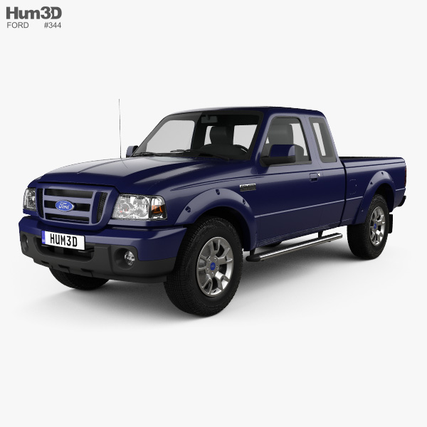 Ford Ranger (NA) Extended Cab 2012 3Dモデル