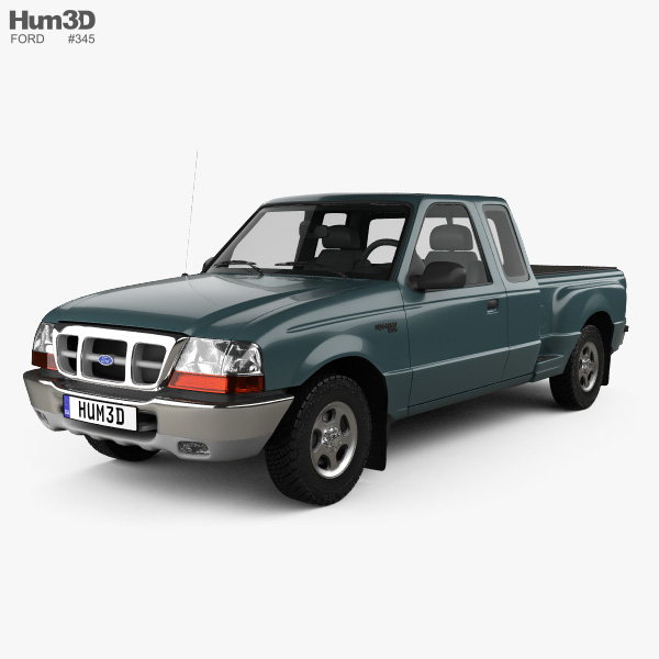 Ford Ranger (NA) Extended Cab Flare Side XLT 2012 3Dモデル