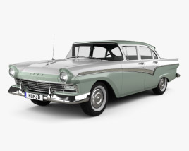 Ford Custom 300 Fordor sedan 1957 3D model