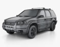 Ford Escape XLT 2006 3d model wire render