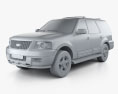 Ford Expedition 2006 3d model clay render