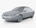 Ford Mondeo sedan 2000 3D-Modell clay render