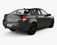 Ford Focus SE US-spec sedan 2011 3d model back view