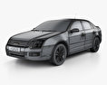 Ford Fusion SEL 2012 3d model wire render