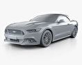Ford Mustang GT EU-spec descapotable 2015 Modelo 3D clay render