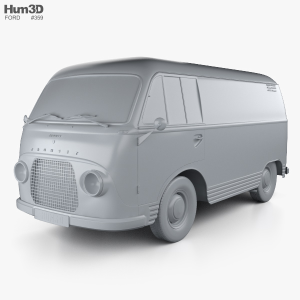 Ford Taunus Transit Fk1250 1963 3d Model Vehicles On Hum3d